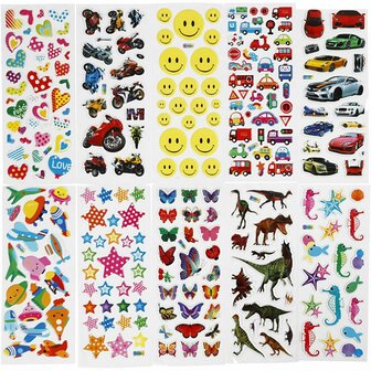 3D Stickers - Creatieve Stickers - Gelaagde Scrapbooking Stickers - Zelfklevende Versierstickers - Knutselstickers Voor Kaarten &amp; DIY Projecten - 7x17cm - 20 Vel