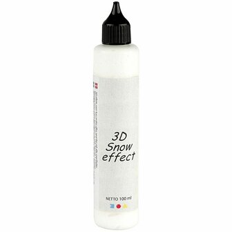 Effect Verf Sneeuw - Sneeuw Effect Pasta - Matte Sneeuw Pasta - Frosted Effect Pasta - Sneeuw look verf - 3D Verf - Textuurschilderen - Reli&euml;f Schilderen - Sneeuwpasta - Wit - 100 ml
