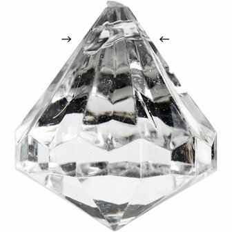 Acryl Kralen - Transparante Grote Kralen - Glanzende Hobbykralen - DIY Sieraden Maken - Decoratieve Kralen - 27x30mm - Gatgrootte 2.5mm - Set van 8 Stuks