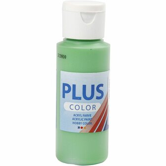 Acrylverf - Groene Verf - Acrylaatverf - Acrylpaint - Hobbyverf - Sneldrogende Verf - Dekkende Verf - Waterbasis Verf - Hoogwaardige Decoratie Verf - Bright Green - Plus Color Verf - 60ml