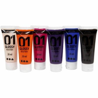 Acrylverf - Extra Kleuren - Glossy - A-color - 6x20 ml