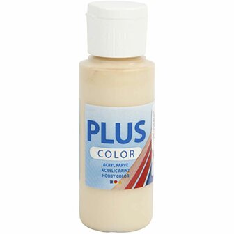 Acrylverf &ndash; Beige Verf &ndash; Acrylaatverf &ndash; Acrylic paint &ndash; Hobbyverf &ndash; Sneldrogende Verf &ndash; Dekkende Verf &ndash; Waterbasis Verf &ndash; Hoogwaardige Decoratie Verf &ndash; Ivoor Beige &ndash; Plus Color Verf &ndash; 60ml