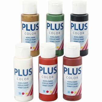 Acrylverf - Kerst Verf - Plus Color - 6x60 ml