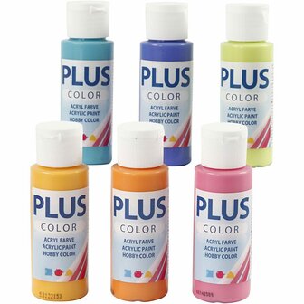 Acrylverf  Diverse Kleuren Verf  Acrylaatverf  Acrylic paint  Hobbyverf  Knutselen en Verven  Sneldrogende Verf  Waterbasis Verf  Plus Color Verf  6x60ml