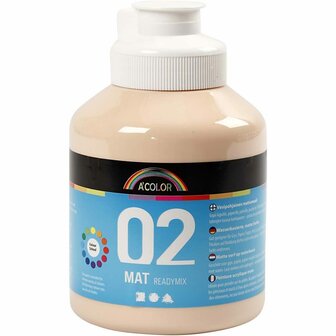 Acrylverf - Beige Verf - Acrylverf Licht Beige - Acrylaatverf - Acrylic paint - Matte Hobbyverf - Knutselen en Verven - Sneldrogende Verf - 500 ml