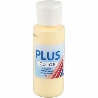 Acrylverf - Lichtgele Verf - Acrylaatverf - Acrylpaint - Hobbyverf - Sneldrogende Verf - Dekkende Verf - Waterbasis Verf - Hoogwaardige Decoratie Verf - Plus Color Verf - 60ml
