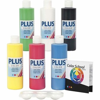 Acrylverf - Primaire Kleuren - Plus Color - 6x250 ml