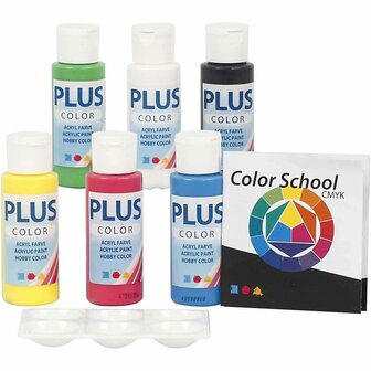 Acrylverf - Primaire Kleuren - Plus Color - 6x60 ml