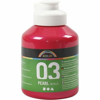 Metallic Verf - Acrylverf Metallic Roze - Metaalverf - Roze Metallic Hobbyverf - Glansverf - Shimmerverf - Acrylaatverf - 500ml