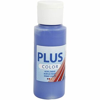 Acrylverf -Blauwe Verf - Acrylaatverf - Acrylpaint - Hobbyverf - Sneldrogende Verf - Dekkende Verf - Waterbasis Verf - Hoogwaardige Decoratie Verf - Ultra Marine Verf - Plus Color Verf - 60ml
