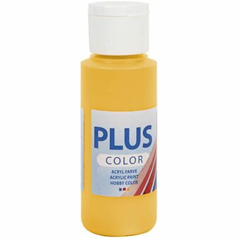 Acrylverf - Gele Verf - Acrylaatverf - Acrylpaint - Hobbyverf - Sneldrogende Verf - Dekkende Verf - Waterbasis Verf - Hoogwaardige Decoratie Verf - Yellow Sun - Plus Color Verf - 60ml