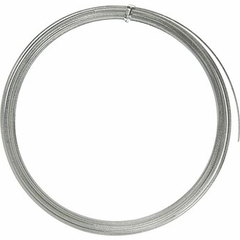 Aluminium Draad - Alu Draad - Aluminium Sieradendraad - Zilver Aluminium Draad - DIY Aluminium Draad - Buigbaar Aluminium Draad - Aluminium Knutsel Draad - Plat - Dikte 0,5mm - 4,5m - 1 rol