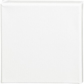 Canvas Gespannen Op Houten Frame - Vierkant Schilderdoek - Gespannen Canvas - Canvasdoek - Wit Schildercanvas - Verfdoek - Schilderpaneel - 15x15cm - Dikte: 1,6cm - 1 Stuk