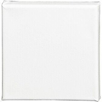 Canvas Gespannen Op Houten Frame - Vierkant Schilderdoek - Gespannen Canvas - Canvasdoek - Wit Schildercanvas - Verfdoek - Schilderpaneel - 15x15cm - Dikte: 1,6cm - 10 Stuks