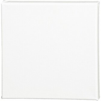 Canvas Gespannen Op Houten Frame - Vierkant Schilderdoek - Gespannen Canvas - Canvasdoek - Wit Schildercanvas - Verfdoek - Schilderpaneel - 20x20cm - Dikte: 1,6cm - 10 Stuks
