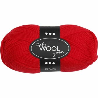 Baby Garen Rood - Superzachte Merinowol - Breiwol Voor Baby&#039;s - Rood Garen Voor Baby Kleding 172m/50g