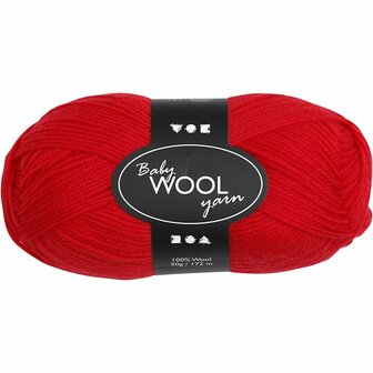 Baby garen, rood, L: 172 m, 50 gr/ 1 bol