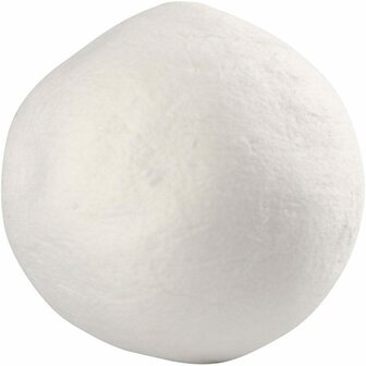 Witte Decoratieballen - Katoenballen voor DIY-projecten - Knutselballen Wit - Creatieve Decoratieve Ballen - 35 mm - 8 Stuks