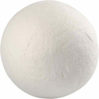 Witte Katoen Ballen Set - Katoenballen voor Decoratie - DIY Knutselballen - Creatieve Katoenen Ballen - Ronde Knutselmaterialen - 6 Stuks