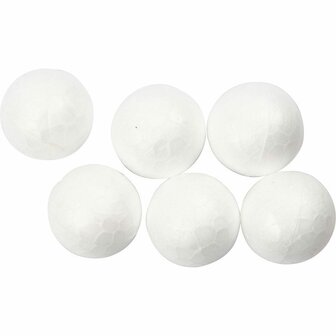 Ballen - Balletjes - Styropor - Piepschuim - Wit - Decoratie - DIY - Dia: 1,5 cm - 200 stuks