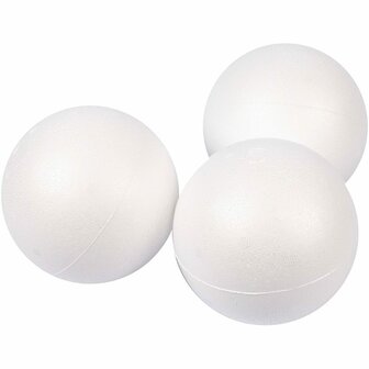 Styropor Balletjes  Piepschuim Ballen  Witte Styropor Decoratieballen  DIY Piepschuim Ballen  Knutselballen Voor Decoratie  Diameter 10 cm - 25 Stuks
