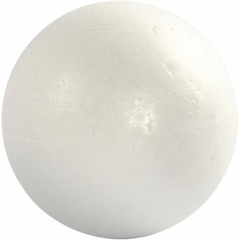 Ballen Wit - Grote Piepschuim Ballen - DIY Styropor Ballen - Knutsel Schuimbollen - Feestdecoratie Ballen - Hobby Ballen - Lichtgewicht Kunststof Ballen - D 12 cm - 5 Stuks