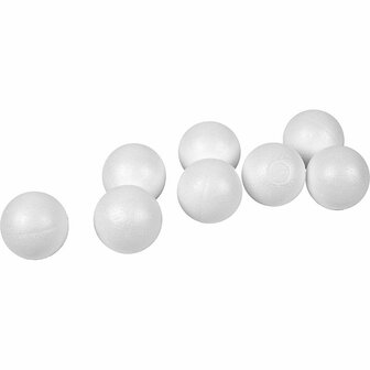 Ballen, wit, d 4 cm, 100 stuk/ 1 doos