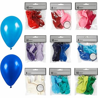 Ballonnen, diverse kleuren, 30 doos/ 1 doos