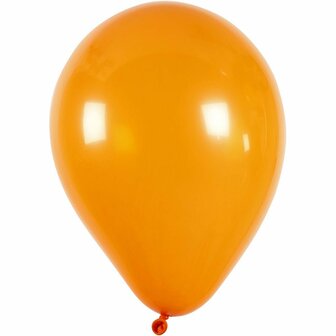 Ballonnen, oranje, rond, d 23 cm, 10 stuk/ 1 doos