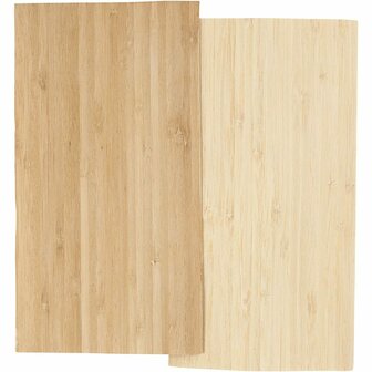 Bamboe Fineer - Naturel - Naturel - 12x22 cm - 2x2 vellen