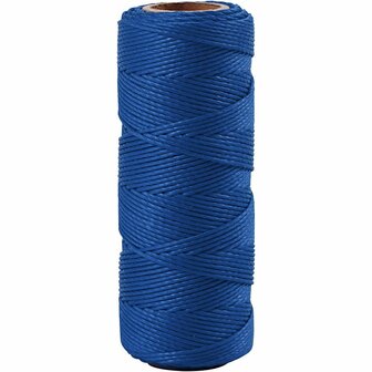 Bamboekoord - Bamboetouw - Blauw - Gedraaid Koord - 100% Bamboe - Milieuvriendelijk - DIY Knutselkoord - Dikte 1 mm - 65 mtr - 1 Rol