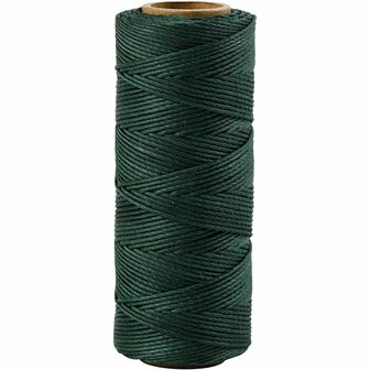 Bamboekoord - Bamboetouw - Groen - Gedraaid Koord - 100% Bamboe - Perfect voor Knutselwerk en DIY Decoratie - Dikte 1 mm - 65 mtr - 1 Rol