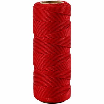 Bamboekoord, rood, dikte 1 mm, 65 m/ 1 rol