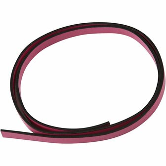 Imitatie Leer Band - Kunstleer Koord - Roze - Brede Decoratieve Band - DIY Accessoires - Dikte 3 mm - Breedte 10 mm - Lengte 1 m