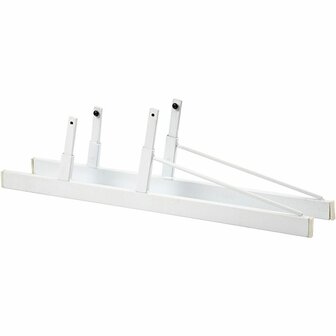 Basis voor papier opslagrek - 540 mm - Set van 2 stuks - Wit gelakt - Inclusief schroeven