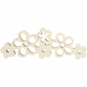 Bloemen - Home Deco - Triplex Bloem - Bruin - 30x10 cm - 1 Set - Hout Decoratie Bloemen - 2 cm Dikte