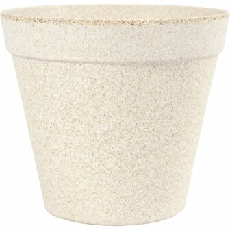 Bamboevezel Bloempot &ndash; Biologisch Afbreekbare Bloempot &ndash; Bloempot Voor Binnen En Buiten &ndash; Bloempot Voor Kweken &ndash; Bamboe Plantenpot &ndash; Diameter 15,2 cm - Hoogte 13,5 cm - 1 Stuk