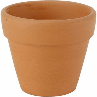 Bloempot - Grote Terracotta Pot - Klassieke Bloempot - Rood Aardewerk Potten - Grote Bloempotten - Traditionele Terracotta Potten - 9 cm Diameter - 8 cm Hoog - 24 Stuks