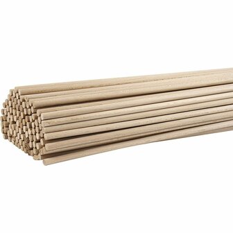Bloemstokken - Steunstokken voor Planten - Houten Plantstokken - L 60cm - Diameter 8mm - 10 Stuks