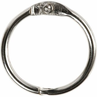 Boekbindersring - Metalen Ring - Scharniersluiting - Zilverkleurig - Ronde Binder - Mapringen - DIY Opbergen - 19mm Diameter - 2mm Dikte - 10 Stuks
