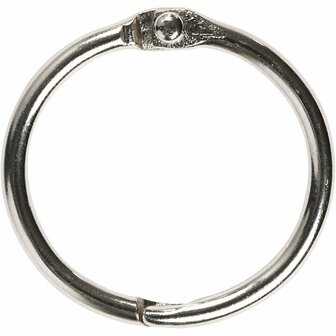 Boekbindersring - Scharniersluiting - Zilver - Sterke Binder Ringen - Scrapbooking - Planner &amp; Album - DIY Kantooraccessoire - 25mm Diameter - 2,7mm Dikte - 10 Stuks