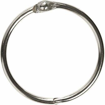 Boekbindersring - RVS Metalen Ring - Scharniersluiting - Binder &amp; Organizer - School &amp; Kantoor - DIY Opslagring - 38mm Diameter - 3mm Dikte - 8 Stuks