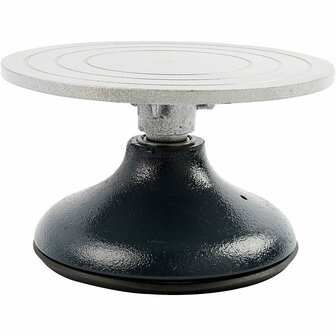 Boetseer draaitafel - Draaitafel boetseren - Pottenbakkers draaitafel - Stalen draaitafel - IJzeren draaitafel basis - Kunst draaitafel - Anti-slip draaitafel - Modelleren draaitafel - Dia: 18 cm
