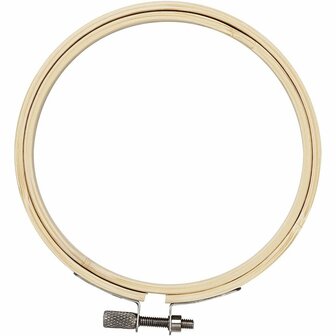 Borduurframe - Houten Borduurring - DIY Borduren - Handwerk Frame - Fijne Borduurhoepel - Hobby Borduuraccessoire - Handige Borduurring - D 10 cm - 1 Stuk