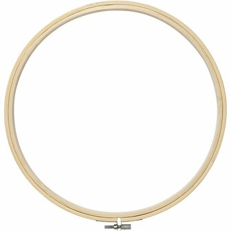 Borduurframe - Borduurring - Houten Borduur Hoepel - Handwerkhoepel - Met Schroef - Handwerken, Borduren, Quiltwerk, Hobbyprojecten - Diameter 25 cm - 1 Stuk