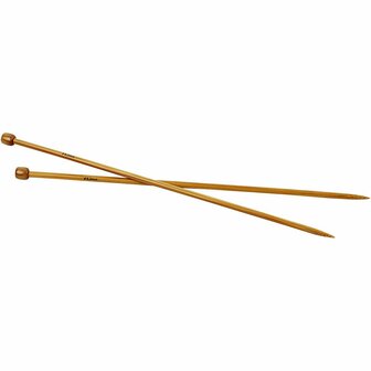 Breinaalden - Bamboe Breinaalden - Breien - Naturel Breinaalden - Houten Breinaalden - Duurzame Breinaalden - Klassieke Breinaalden - Nummer 6 Breinaalden - 35cm - 1 Paar
