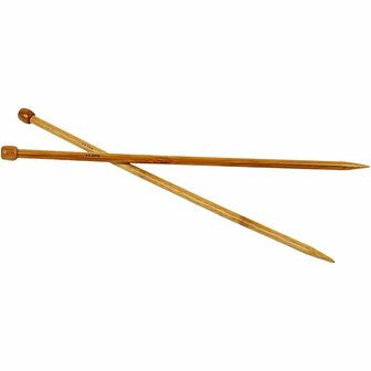 Breinaalden - Bamboe - Extra Sterk - Duurzaam &amp; Lichtgewicht - Comfortabel in Gebruik - Ideaal voor Dikke Wol - Dikte: 9 mm - L: 35 cm - 1 Paar