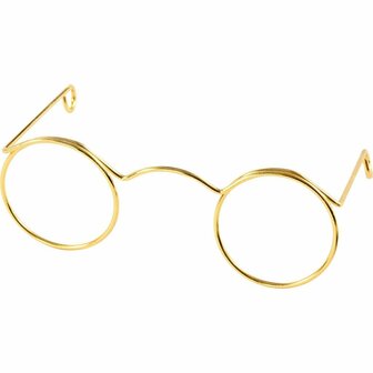 Bril, goud, B: 60 mm, 10 stuk