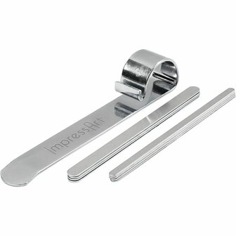 Buiggereedschap en metalen armbanden, aluminium, L: 15 cm, B: 6-106 mm, 1 set