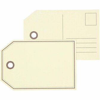 Cadeaulabels, afm 15x10 cm, 300 gr, 10 stuk/ 1 doos